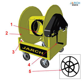 بكرة خرطوم قابلة للسحب أوتوماتيكية ، كرنك عجلة يدوية ، مكيف هواء PCA مع عربة بكرة خرطوم بكرة